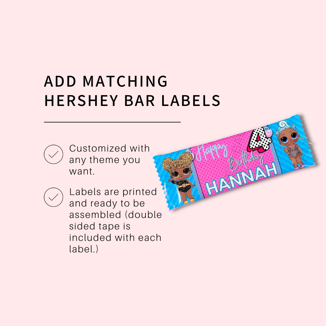 Custom Designed Hershey Bar Labels
