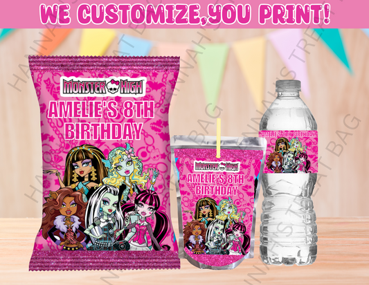 Digital  Monster High Theme Editable