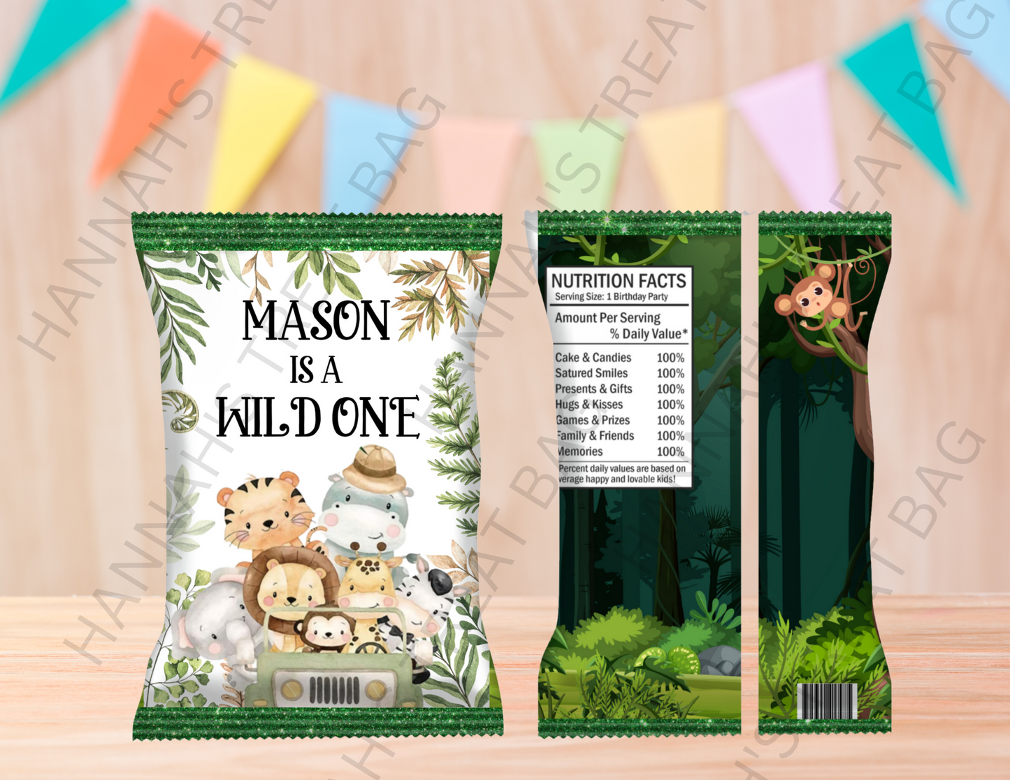 Digital Wild One/Jungle Animals  Theme Editable