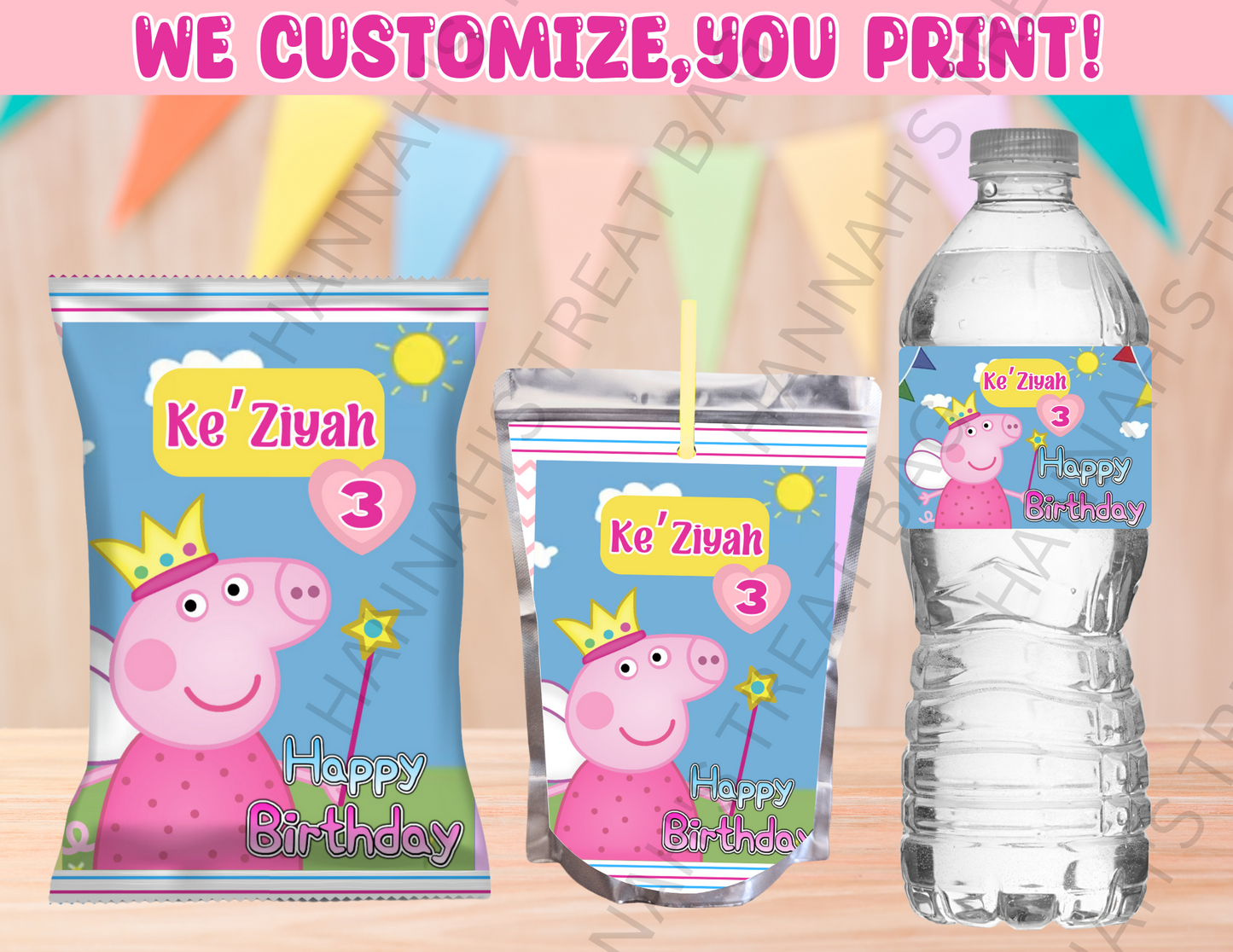 Digital Peppa Pig Theme Editable