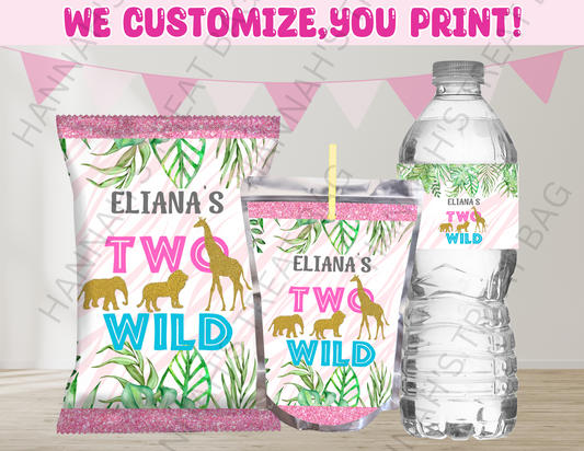 Digital Two Wild/ Animal Theme Editable