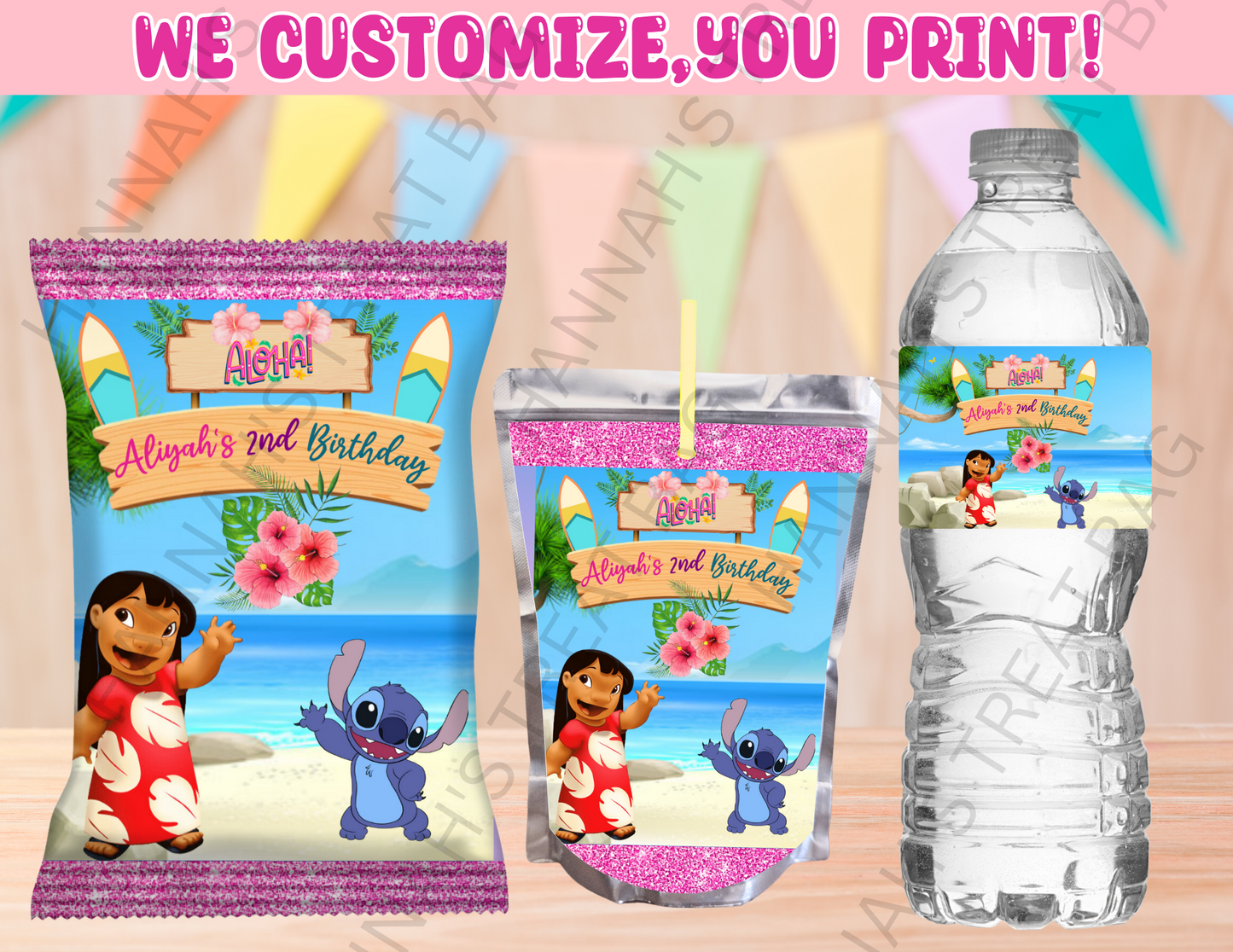 Digital Lilo and Stitch Theme Editable