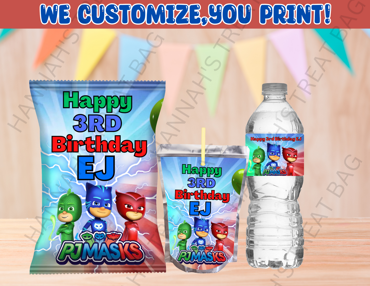 Digital PJ Masks Theme Editable