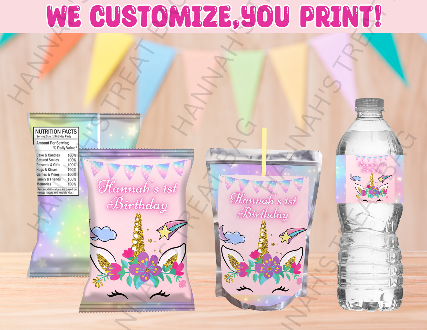 Digital Unicorn Theme Editable