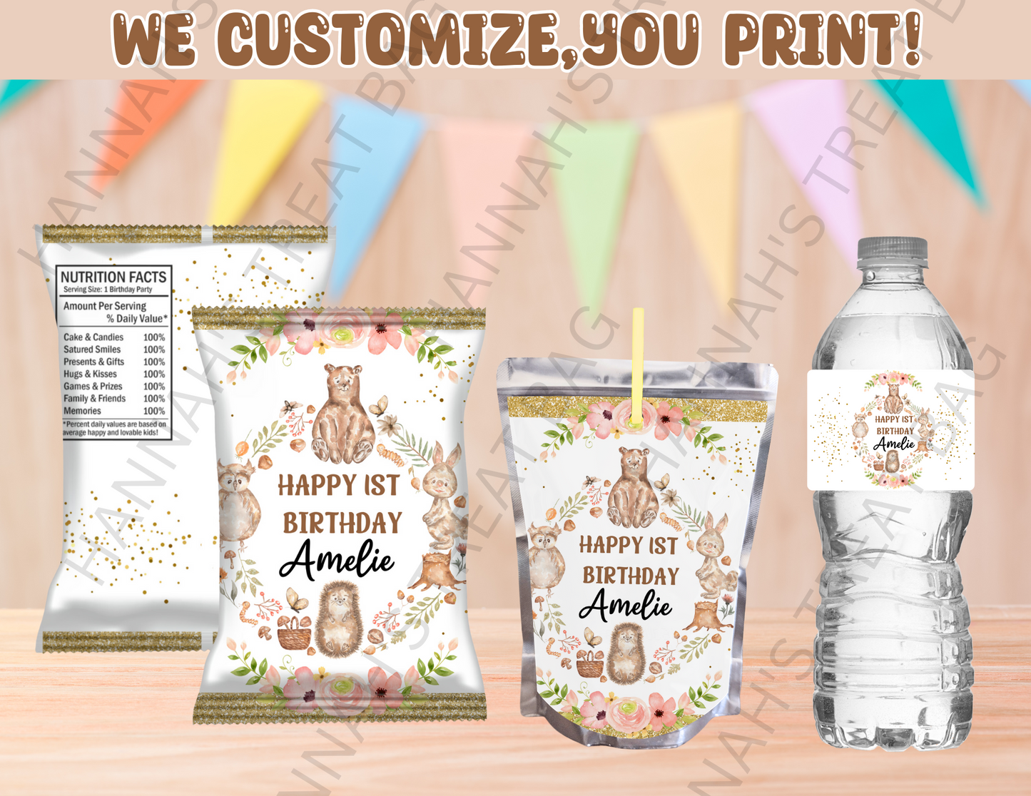 Digital Woodland Theme Editable