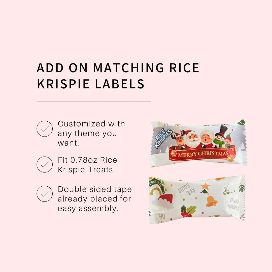 Add Matching Rice Krispie Treat Labels