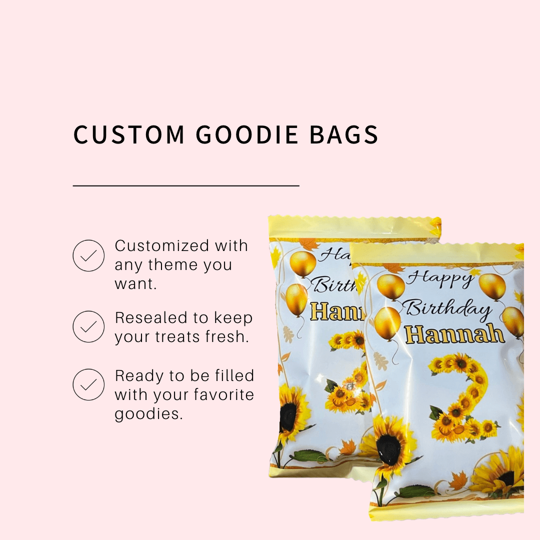 Custom Goodie Bags  Affordable Goodie Bags for Birthday Parties – Hannah's Treat  Bag