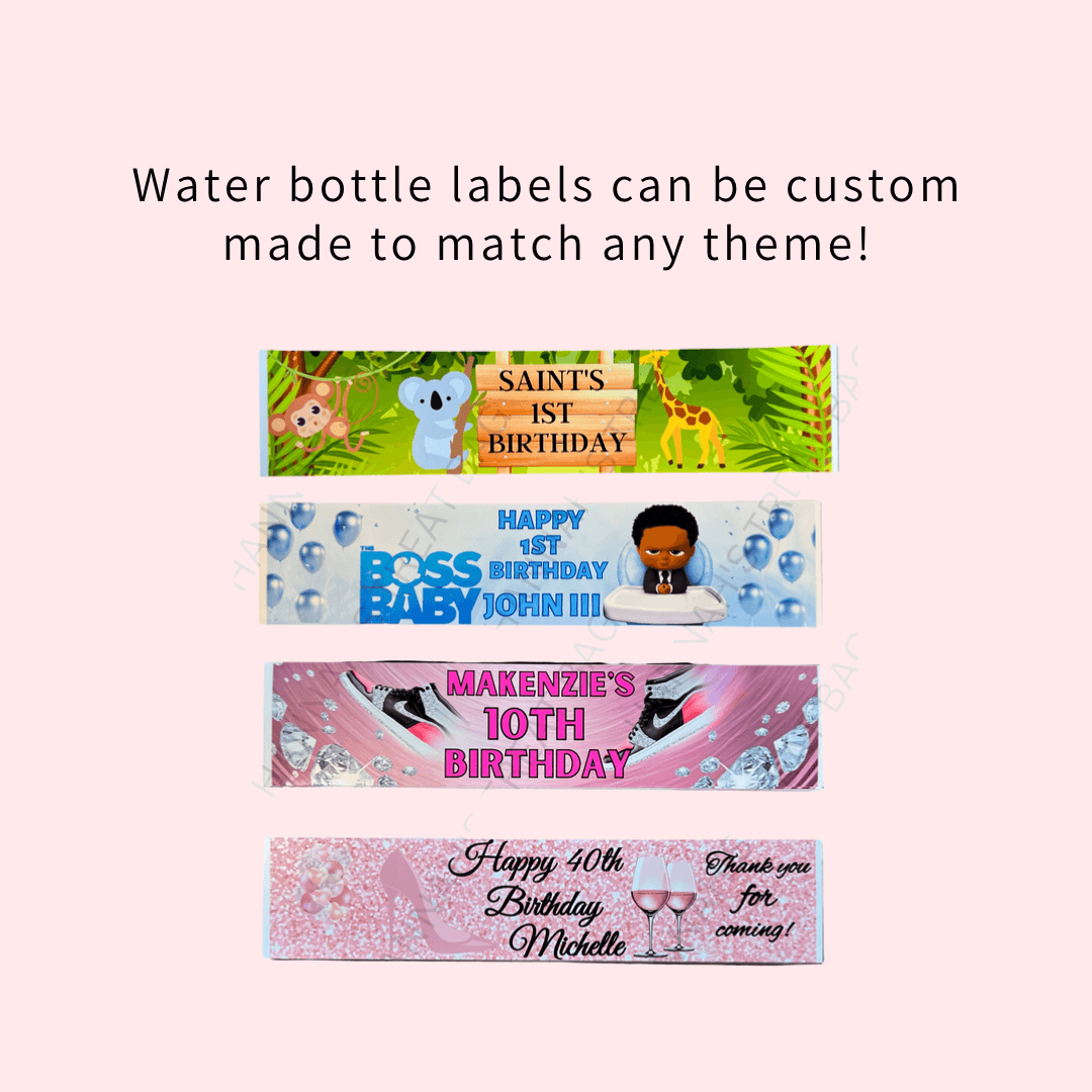 Personalized Pop It Theme Water Bottle Label